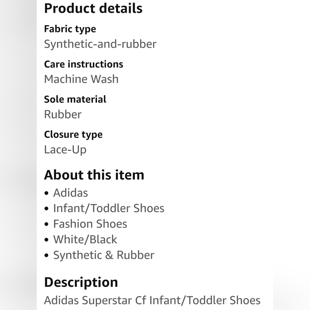 adidas Originals Baby Girl's Superstar CF (Toddler) White/Black/Turbo 9k - Picture 4 of 6